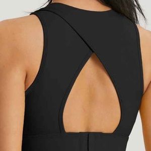 Flamingo hollow out back sports bra XL